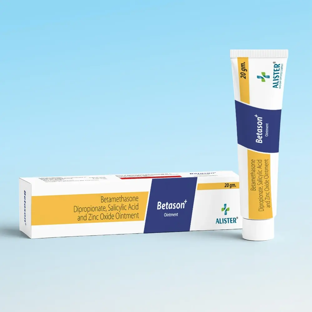 Betasone+ – Betamethasone 0.05%, Salicylic Acid 3.5% & Zinc Oxide 0.5% by Alister Life Sciences