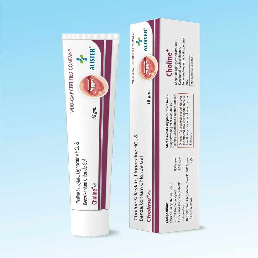 Choline+ – Choline Salicylate 8.7%, Benzalkonium Chloride Solution 0.01% & Lignocaine HCl 2% by Alister Life Sciences