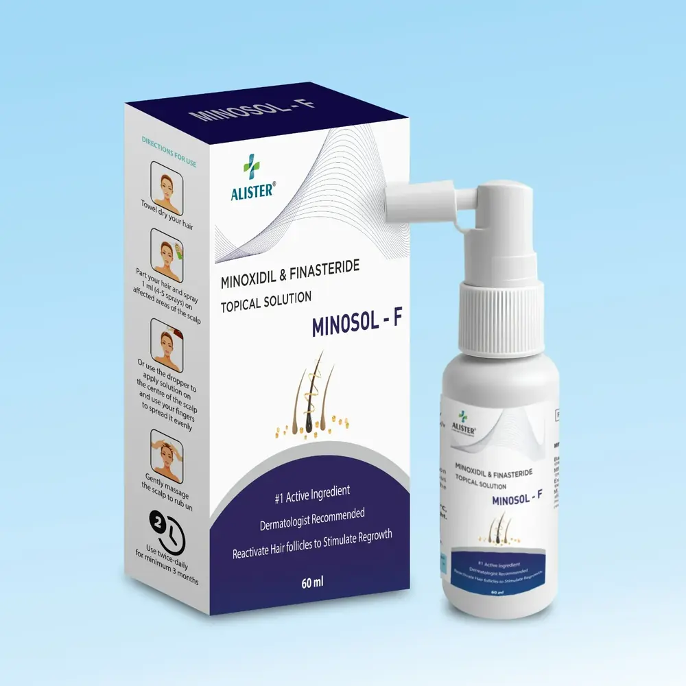 Minosol-F – Minoxidil 5% & Finasteride 0.1% W/V Solution by Alister Life Sciences